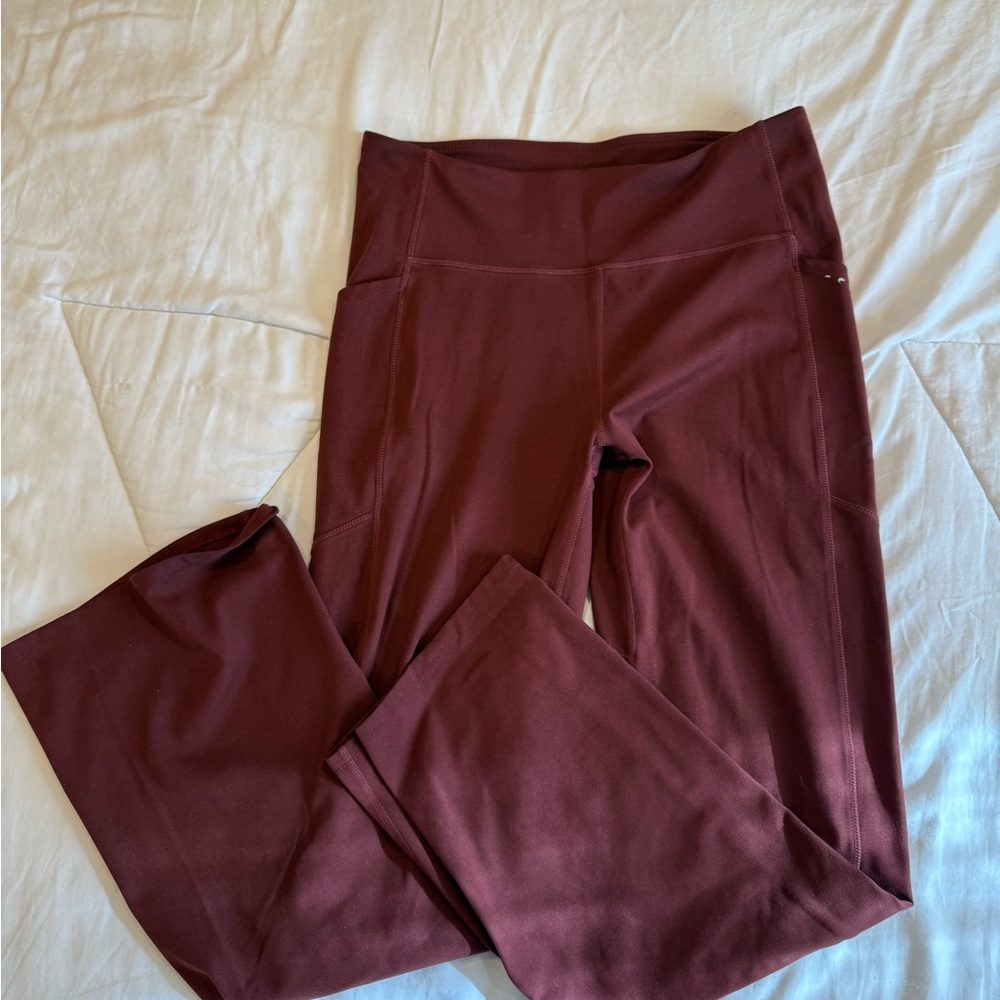 Marika Bootcut Deep Burgundy Leggings